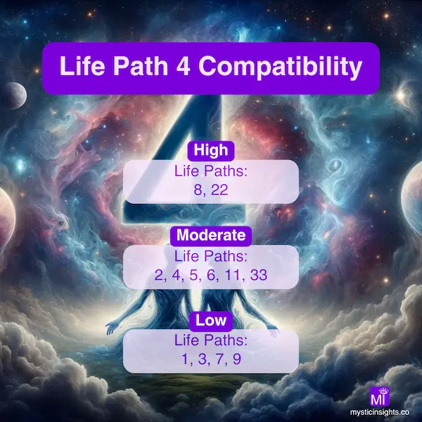 Life Path 4 Compatibility Chart