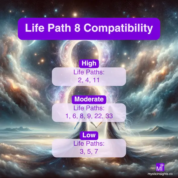 Life Path 8 Compatibility Chart